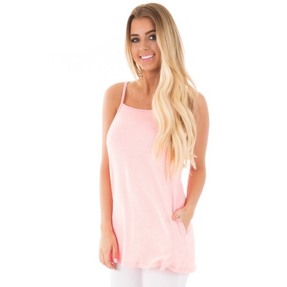 NEW Super Soft Pink Striped Cami - Picture 1 of 4
