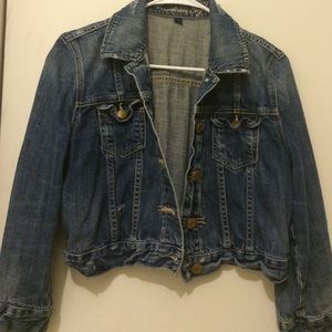Dark wash jean jacket American Eagle size large