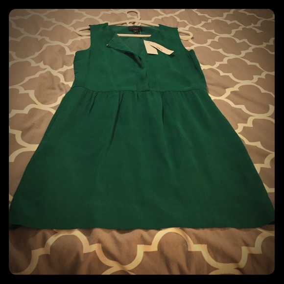 Emerald Green J. Crew dress 6P