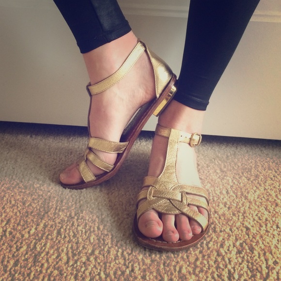 Coach gold sandal