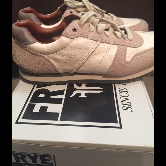 Frye sneakers beige size 9.