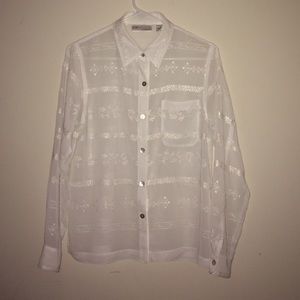 Flowy Embroidered Button-Up