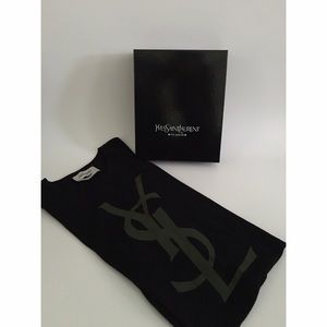 Black YSL Logo T-Shirt