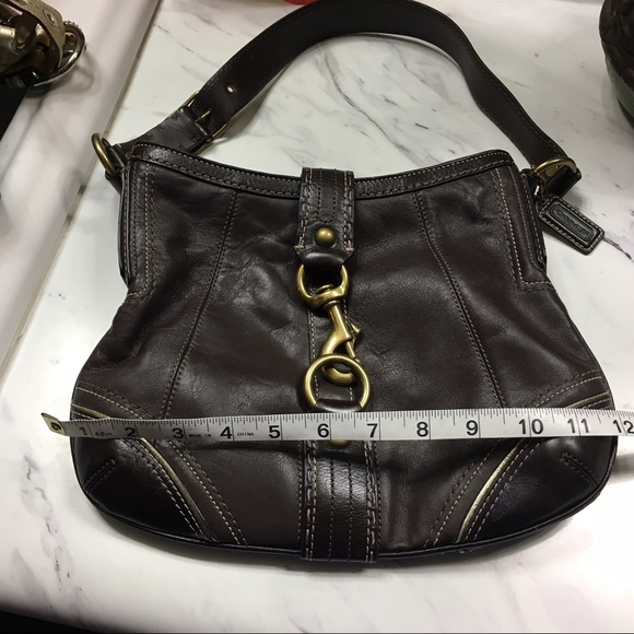 Coach hand bag leather purse