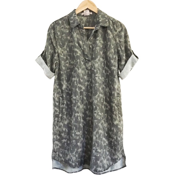animal print shirt dress / tunic