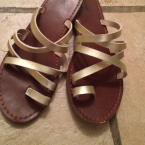 Mossimo gold strap sandals