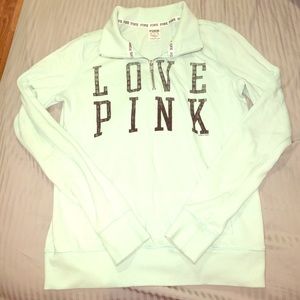Victoria's Secret Pink quarter zip sweatshirt.