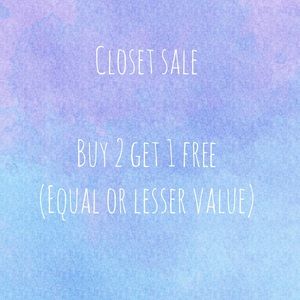 Closet Sale clean out