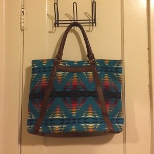 Patterned Pendleton Tote