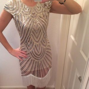 Sequin Fringe Dress