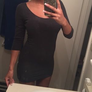 Dark heather grey mini dress