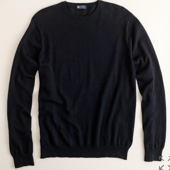 J. Crew Other - J. Crew Black Cotton/Cashmere Crewneck Sweater