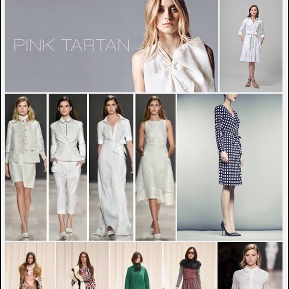 Pink Tartan gold tweed skirt