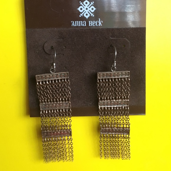 Anna Beck Chandelier earrings brass rose