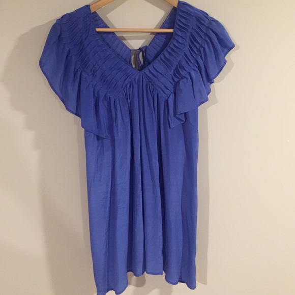 For Joseph silk blouse in periwinkle