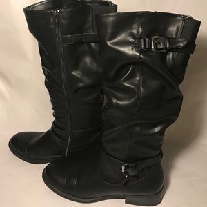 Knee-high black boots