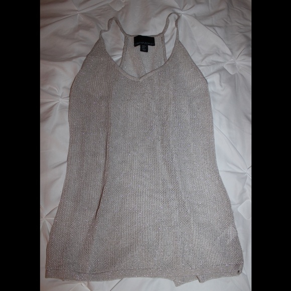 Glittery Beige Knit Tunic