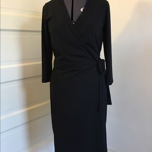 Black wrap dress