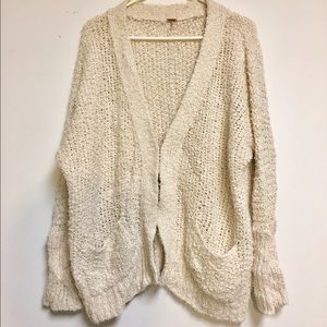 Shaggy Knotted Cream Colored Sweater