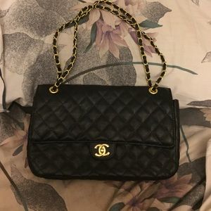 Quilted flap bag