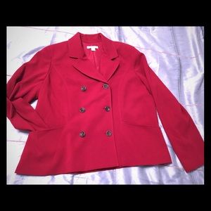 Coldwater Creek Red Double Breasted Jacket
