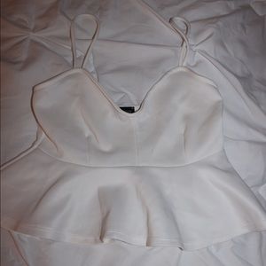 Peplum V-Neck Crop Top