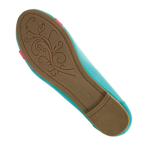 Women Ballet Buckled Flats b1332 Turquoise Pink - Picture 3 of 5