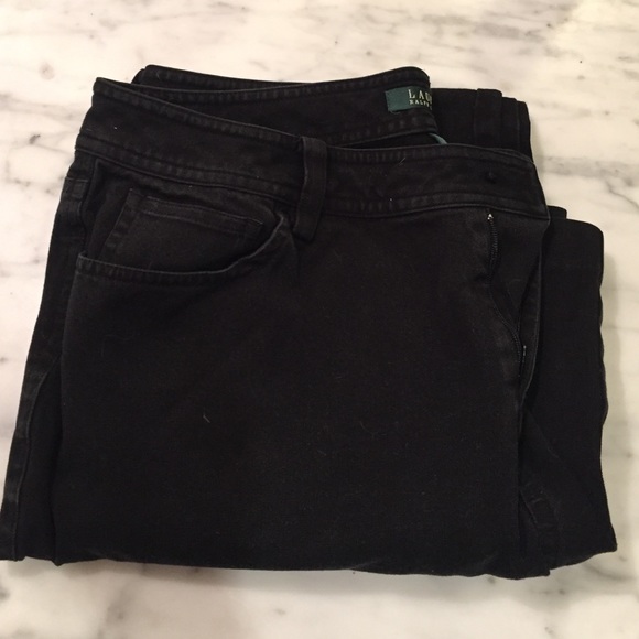 Black twill pants