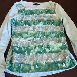 Shimmery long sleeve tee