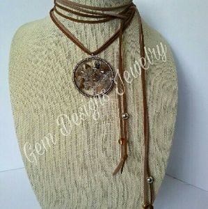 Quartz tree of life necklace