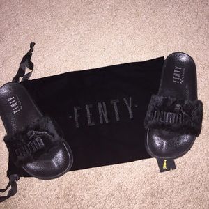Brand new black Rihanna fenty puma slides