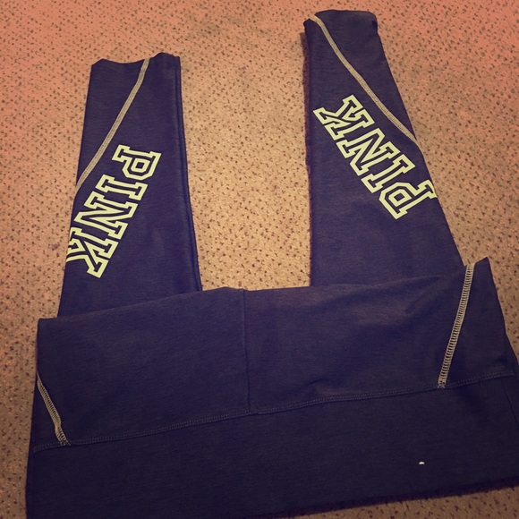 Pink dark grey/lime green yogas