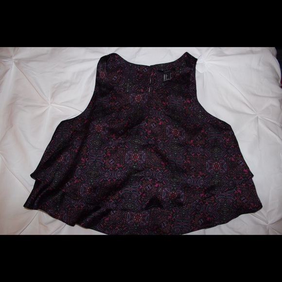 Aztec-Floral Print Crop Tank - Picture 2 of 2