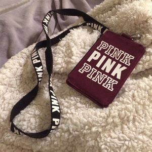 Maroon Victoria Secret Lanyard