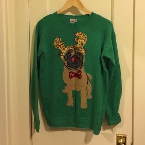 Festive Asos Christmas Pug Sweater