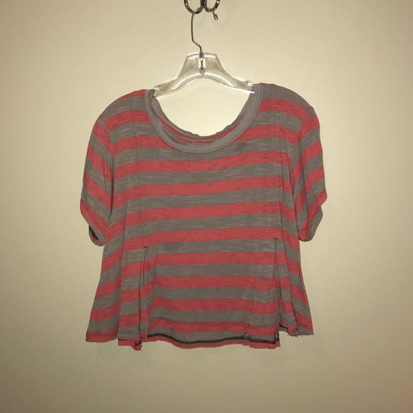 Free People- We The Free striped A-line tee
