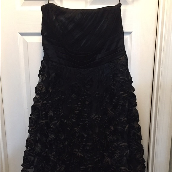 Strapless black dress
