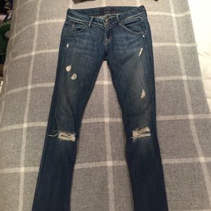 Hudson Distressed Skinny Jeans