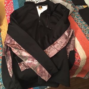 Men's fleece pull over, camouflage