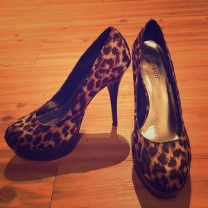 Leopard Platform Heels