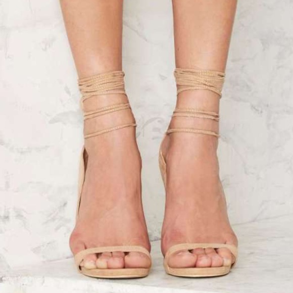 Nasty Gal Shoes Nasty Gal Lace Up Heels Poshmark