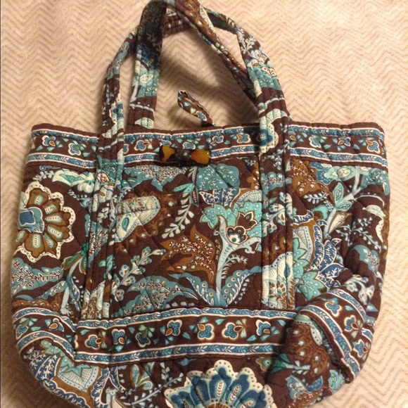 Vera Bradley Retired Java Blue Small Handbag