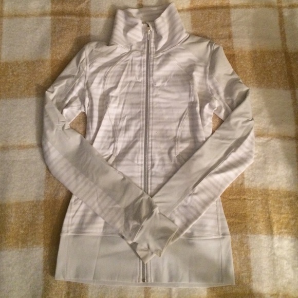 Lululemon White & Grey Zip-up Jacket size 6
