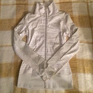 Lululemon White & Grey Zip-up Jacket size 6