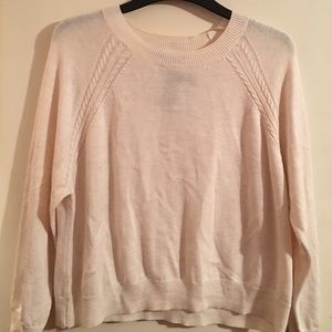 Women cream crop sweater