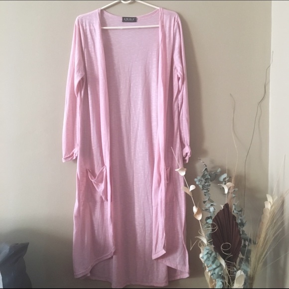 Light Pink Long Cardigan L
