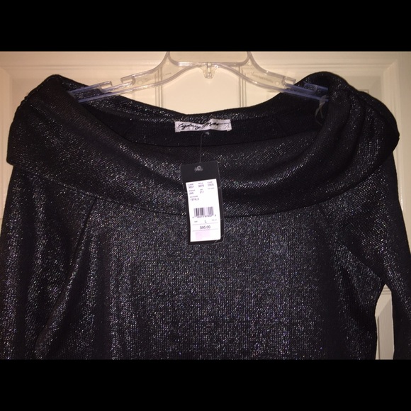 NWT BLACK SPARKLE SWEATER - Picture 2 of 3