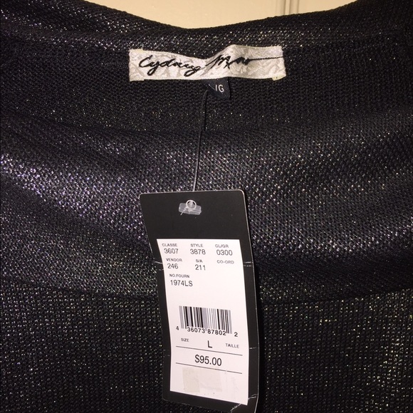 NWT BLACK SPARKLE SWEATER - Picture 3 of 3