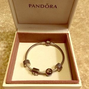 Pandora sterling silver charm bracelet