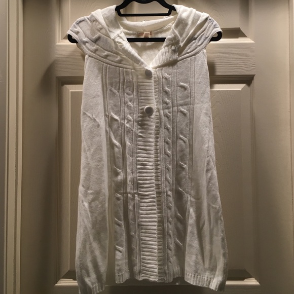 cream knit cover up